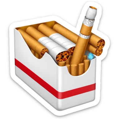 A pack of cigarettes sticker