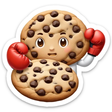 Cookie with boxing gloves  sticker