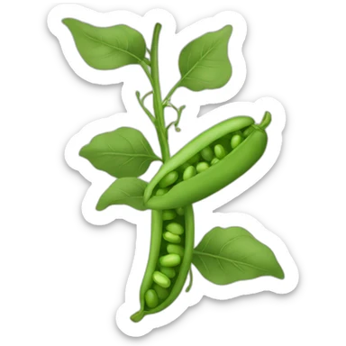living green bean sticker