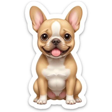 a full body of cute french bulldog sticker