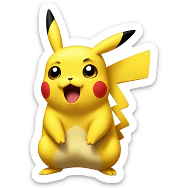 pikachu surprised in disgust sticker