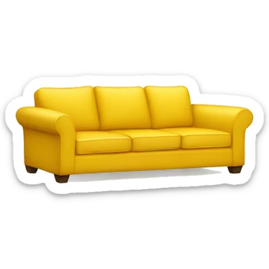 Yellow sectional couch  sticker