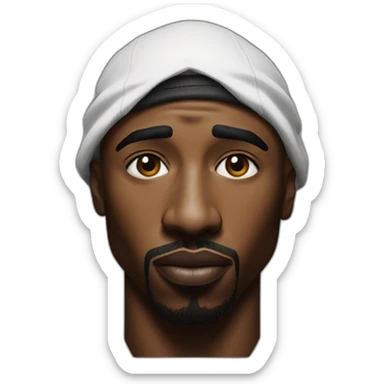 Hyper realistic tupac shakur sticker