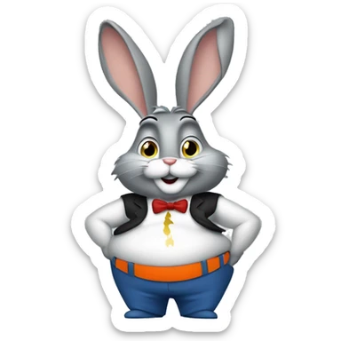 Bugs bunny but he is fat sticker
