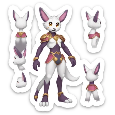 Anthro Sona Fakemon Full Body sticker