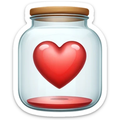 Heart in a jar  sticker