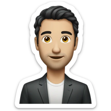 dark haired, 30 year old, caucasian, billionaire sticker