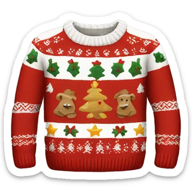 Christmas sweater sticker