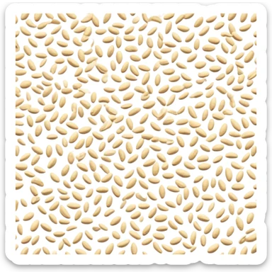 sesame seeds sprinkled on a surface sticker