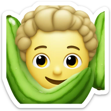 smiley wearing relaxing cucumbers sticker