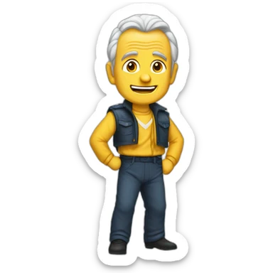 Charles Aznavour as a super sayan sticker