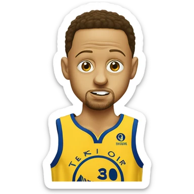 Stephen Curry with boogers coming out of his nose sticker