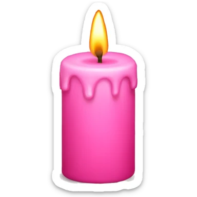 Pink candle  sticker
