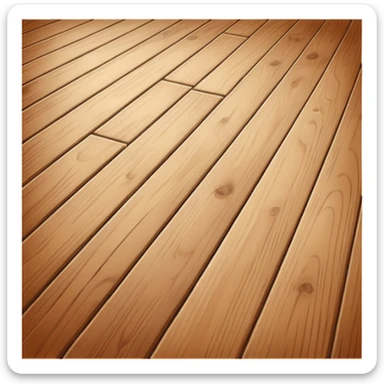 Create a 3D perspective image of a wooden floor. sticker