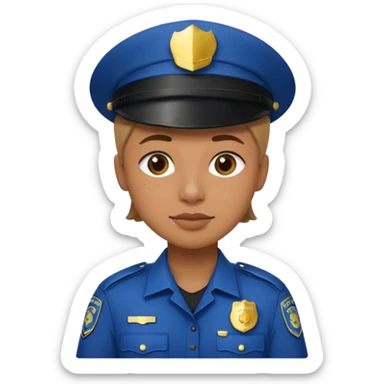 photographer with police uniform sticker