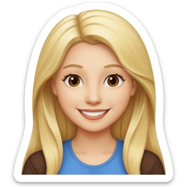 queen-in-game-of-throne, long blonde, smile sticker