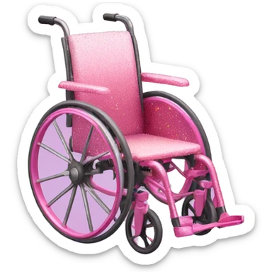 Pink ombre wheelchair with glitter  sticker