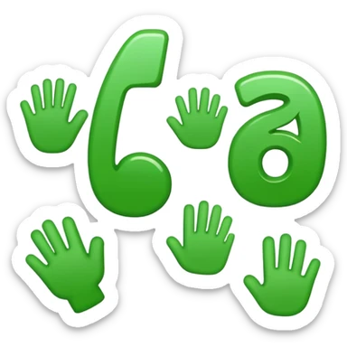 digit 1 in green color sticker