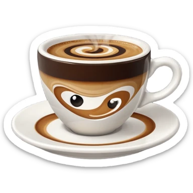 shot of espresso in ceramic sticker