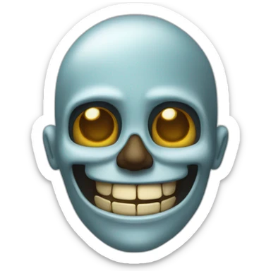 Esqueleto humano sonriendose sticker