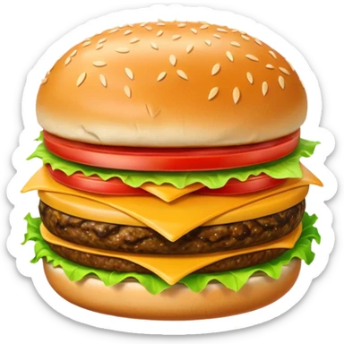 cheeseburger with lettuce and tomato sticker