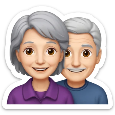 lo mismo que estas haciendo solo coloca alado de la abuela un hombre joven  sticker