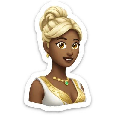 diosa pandora saludando sticker