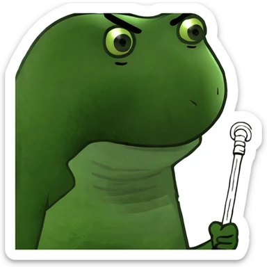 brown girl with a walking cane sticker