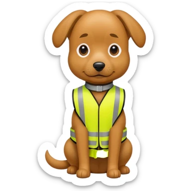 dog, Waste Management, safety vest sticker
