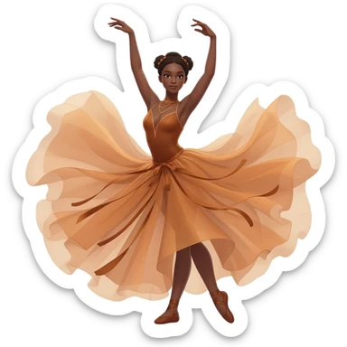 caramel dance posture sticker