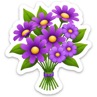 Purple bouquet sticker