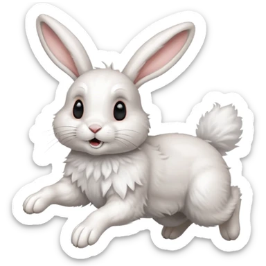 rabbit jumping sticker