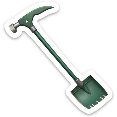 gardening tool dark green  sticker