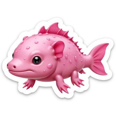 Pink Axolotl sticker