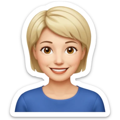 middle aged woman with short hair sticker