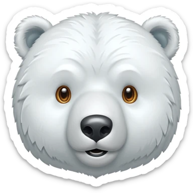 Puedes hacer a un oso polar que cierre un ojo y el otro lo tenga abierto de esta manera 😉 sticker