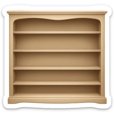 beige bookshelf with bows sticker