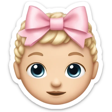 Baby pink bow  sticker