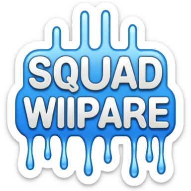 Words that say Squad wipe  sticker