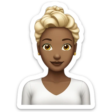 white beatifull woman sticker