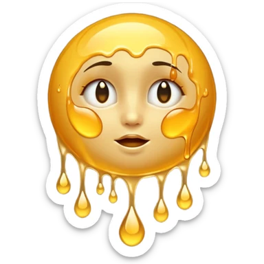 moon covered in honey without a face sticker
