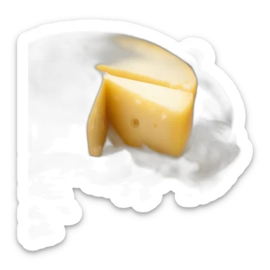 Sour milk cheese in vinegar topped with sliced onions sticker