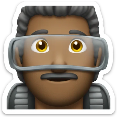 Man with windshield  sticker