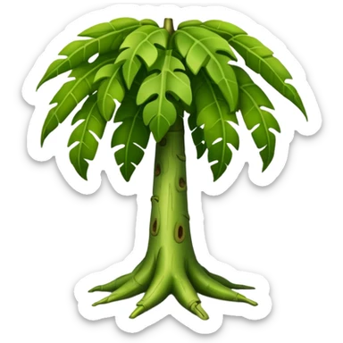 Realistic Papaya tree sticker