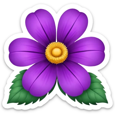 purple flower sticker