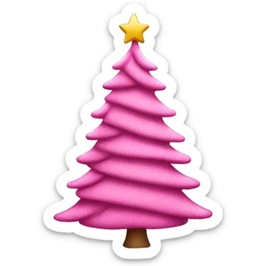 Pink Christmas tree  sticker
