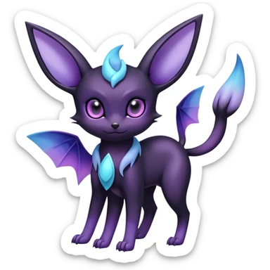 Noibat-Umbreon-Espeon-hybrid, full body sticker