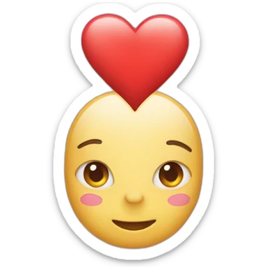 Emojis with a heart coming out of the head sticker