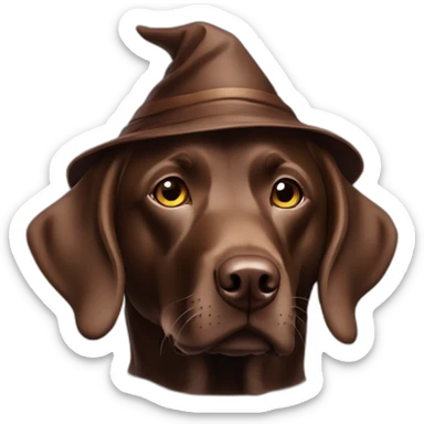 Labrador Retriver chocolate color looks like a wizard sticker