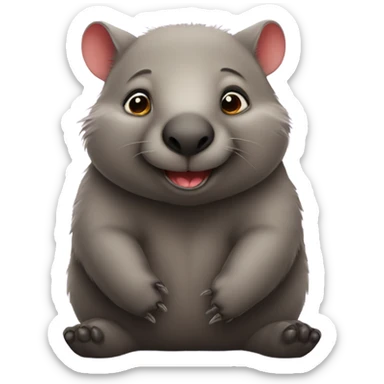 wombat in love sticker